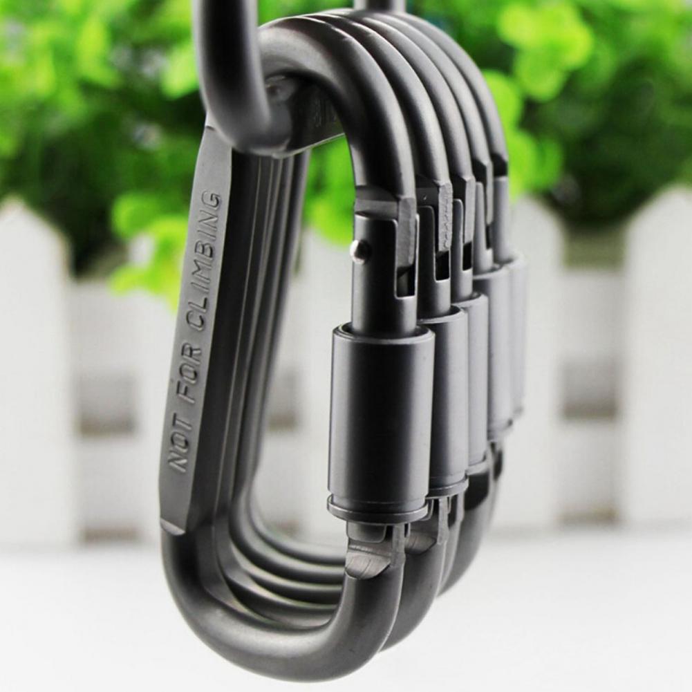 Carabiner Locking D - Mini Moschettoni 6 Pezzi Set di