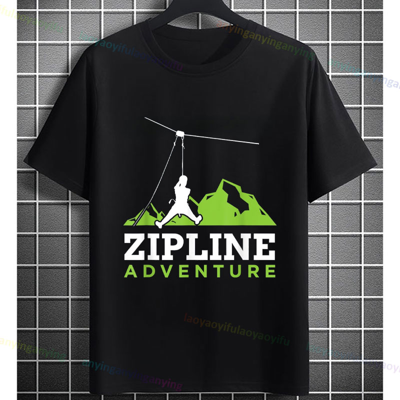 Outdoor Adventure Ziplines & Waterfall Puerto Vallarta - T-shirt grafica Zipline Adventure da uomo