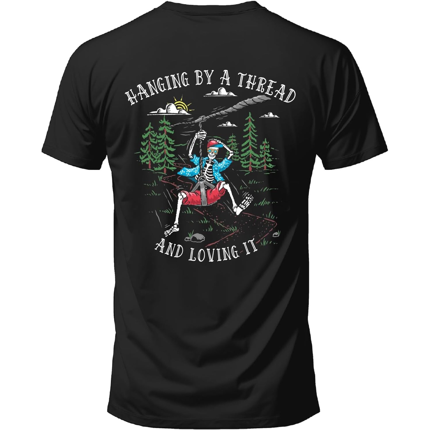 Outdoor Adventure Ziplines & Waterfall Puerto Vallarta - T-shirt con grafica Hanging By A