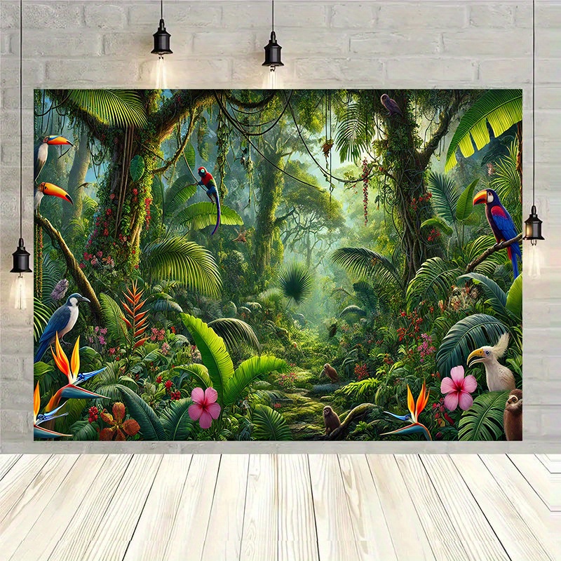 Outdoor Adventure Birthday Party - Decorazione di sfondo per banner di