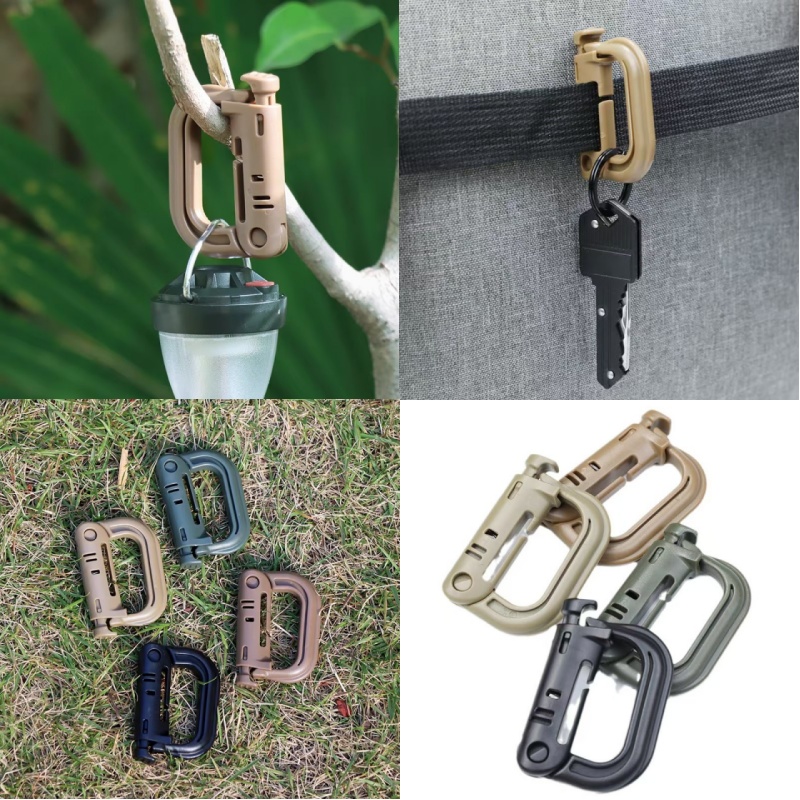 Carabiner Locking D - Moschettone tattico con anello a D