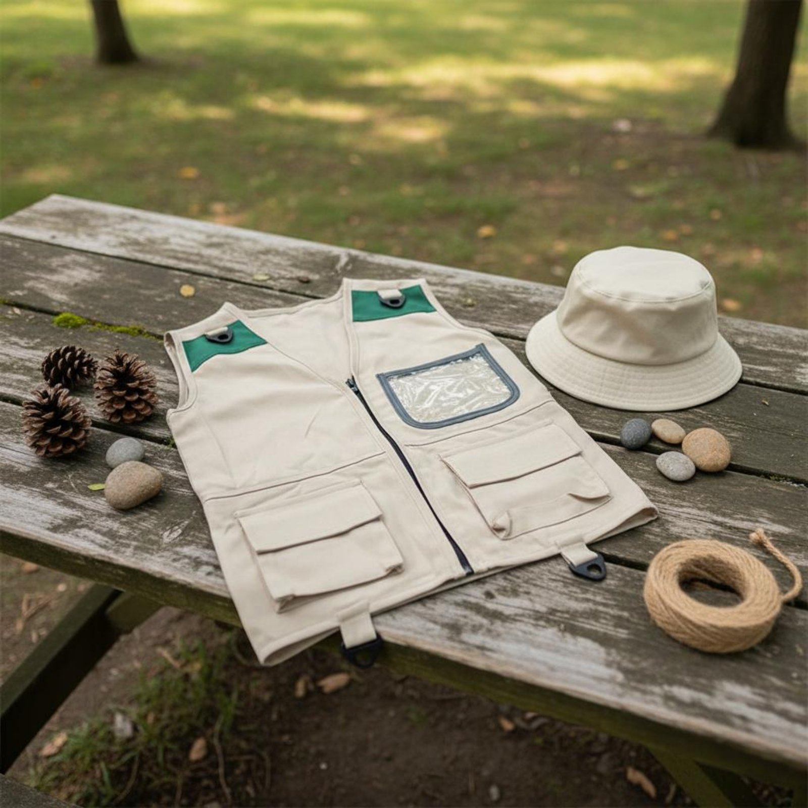 Set Giubbotto e Cappello da Es - Outdoor Adventure Kids Party recensione e prezzo