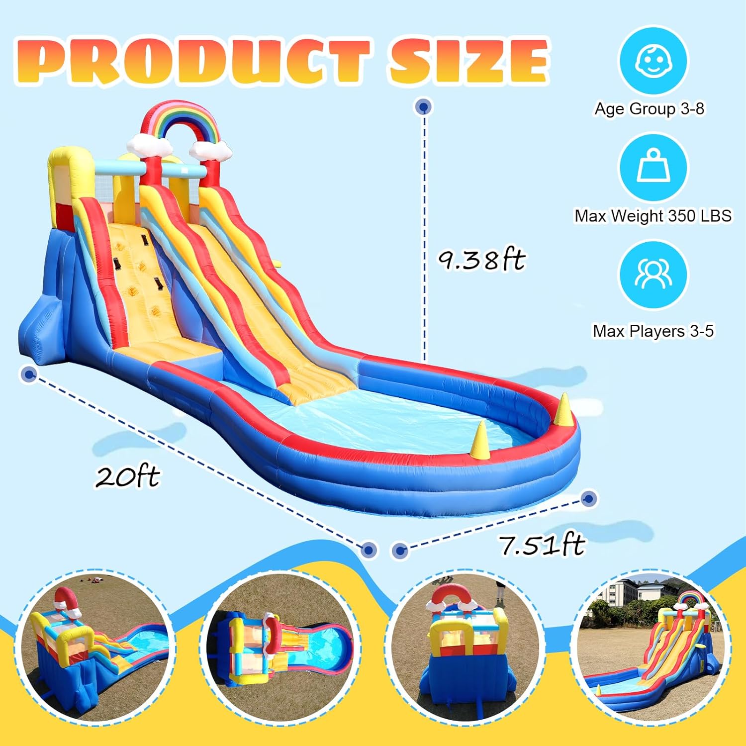 Scivolo d'Acqua Gonfiabile da  - Outdoor Adventure Kids Party recensione e prezzo