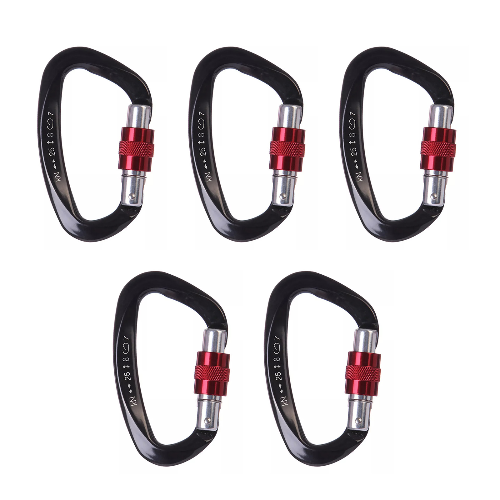 5 pz/set 25KN a Forma di D Mos - Carabiner Locking D recensione e prezzo