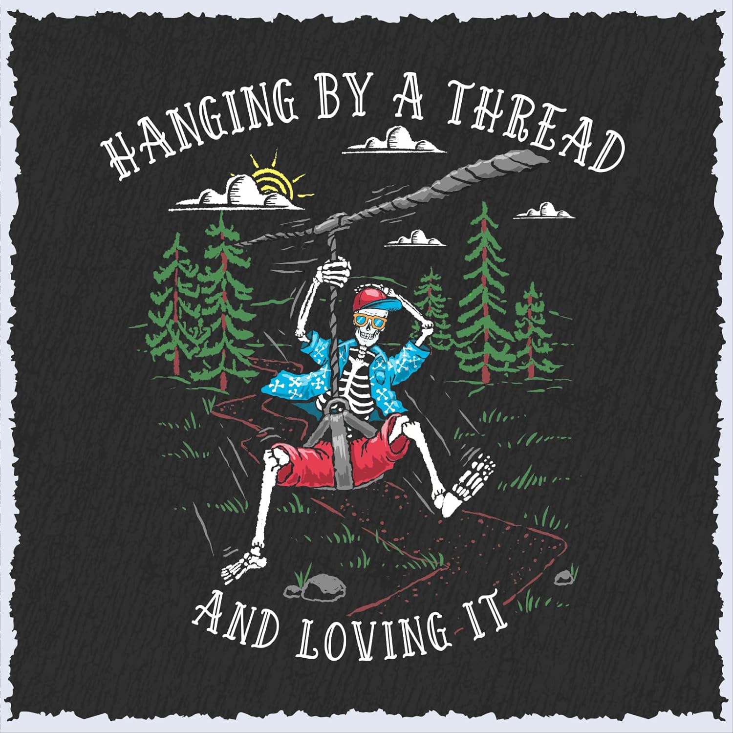 T-shirt con grafica Hanging By - Outdoor Adventure Ziplines & Waterfall Puerto Vallarta recensione e prezzo