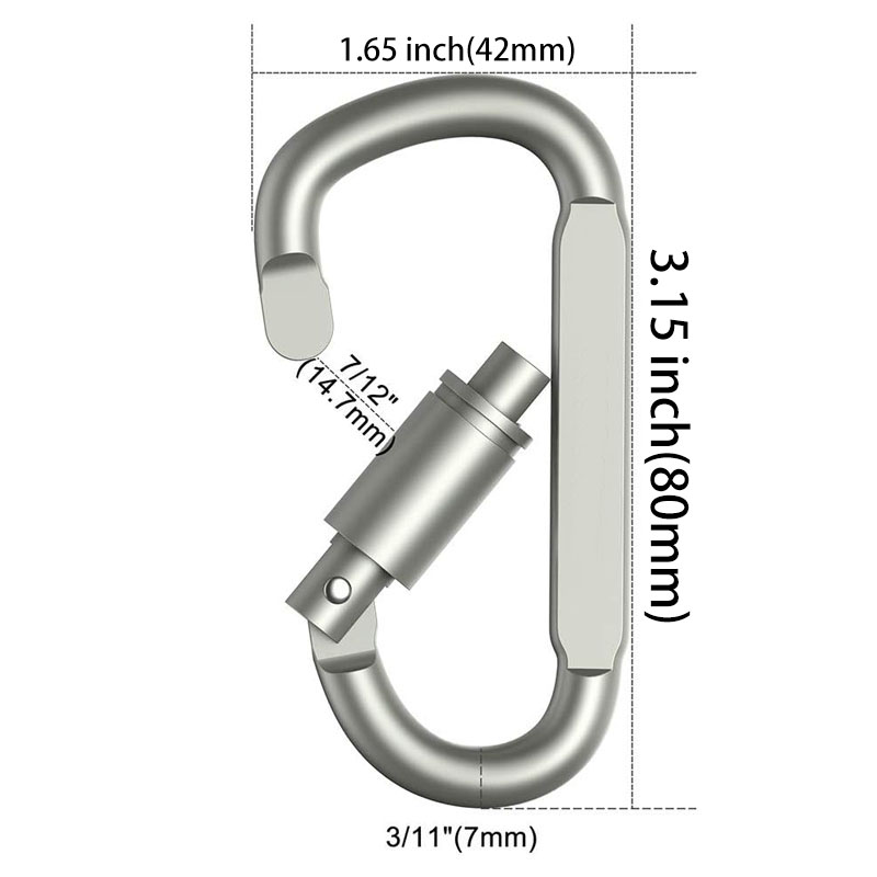 6 pezzi moschettone in allumin - Carabiner Locking D recensione e prezzo