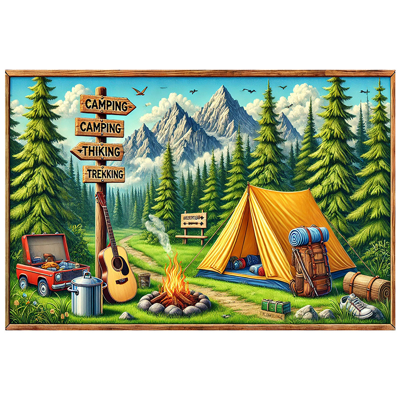 1 sfondo per campeggio e avven - Outdoor Adventure Birthday Party recensione e prezzo