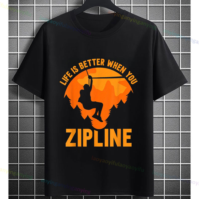 Divertente maglietta grafica A - Outdoor Adventure Ziplines & Waterfall Puerto Vallarta recensione e prezzo