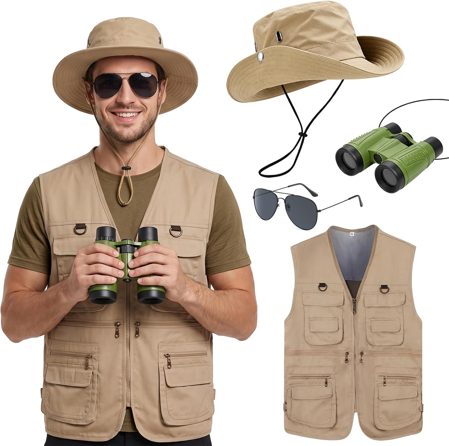 Set Costume Safari da Uomo 4 P - Zoo Outdoor Adventure Set recensione e prezzo