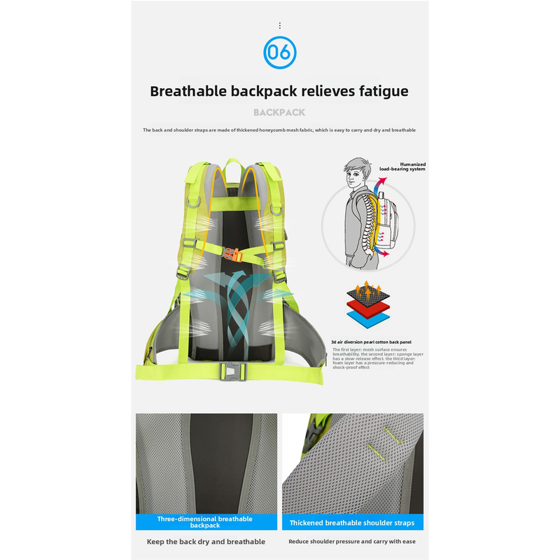 Zaino da trekking AZELA 36-55L - Outdoor Adventure Backpack recensione e prezzo
